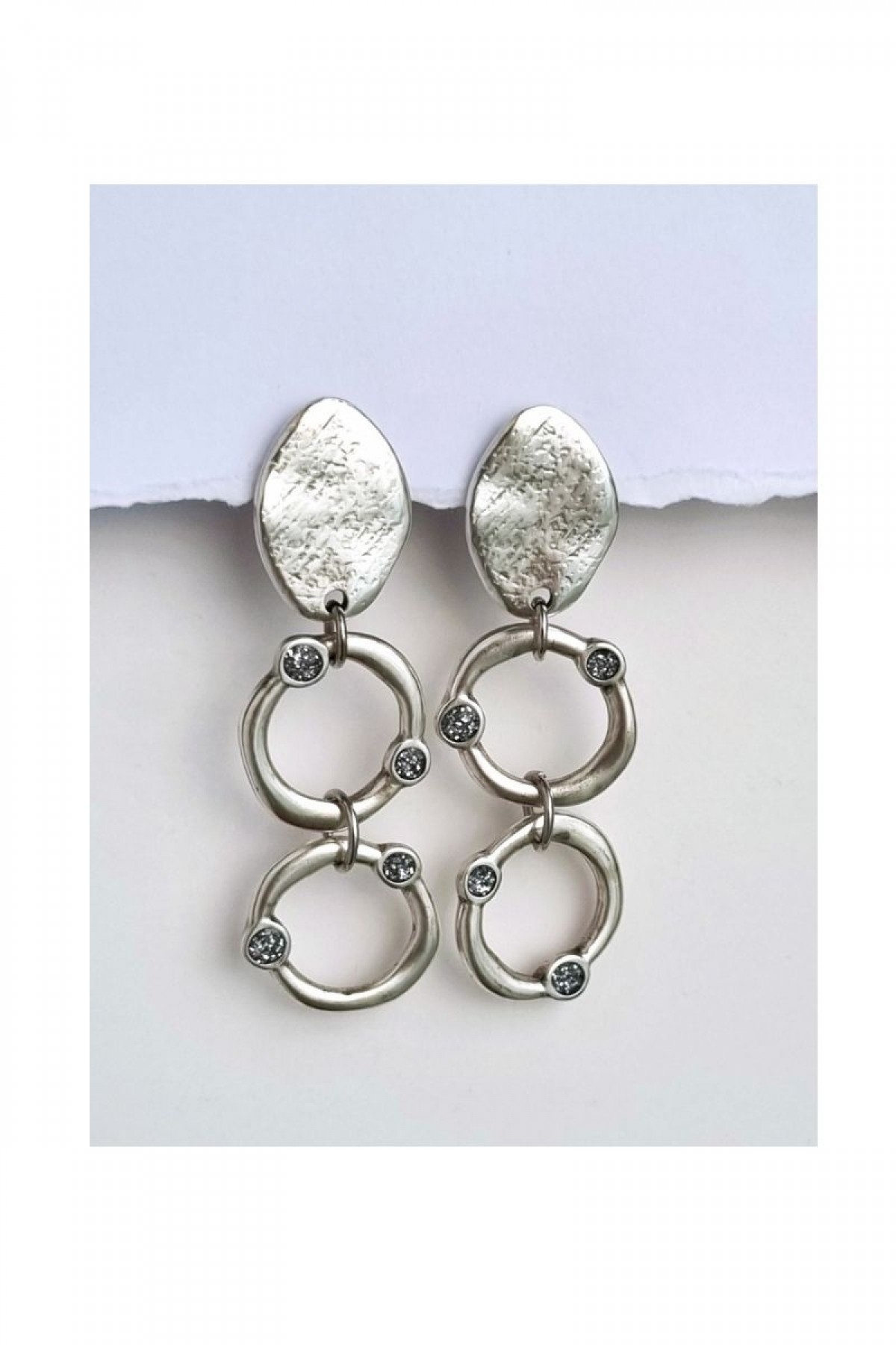 EARRINGS MADE OF SILVER PLATED BRASS by Eve Kay